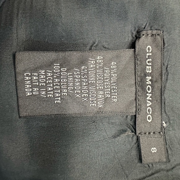 Club Monaco Pleated Navy Skirt - Picture 3 of 9